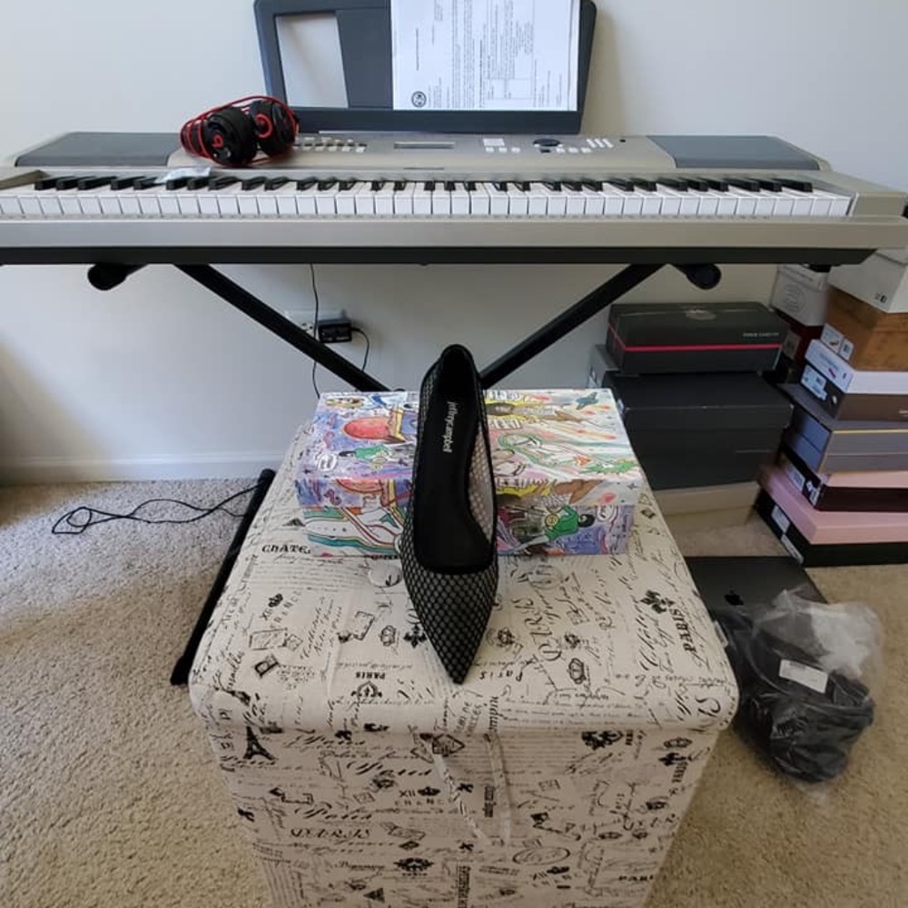 Black Mesh Shoes...With a Point to them!!!